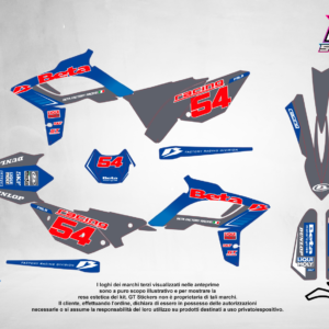 Kit Grafiche Personalizzate BETA RR 50 125 250 450 – Crimson – Crystal 0.4 mm