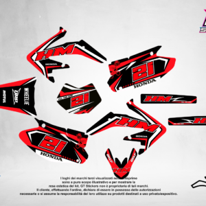 Kit Grafiche Personalizzate HONDA CR CRF 50 125 250 450 – Cobra – Crystal 0.4 mm