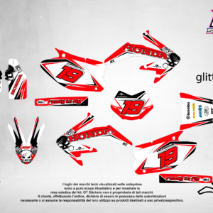 Kit Grafiche Personalizzate HONDA CR CRF 50 125 250 450 – Comet – Crystal 0.4 mm