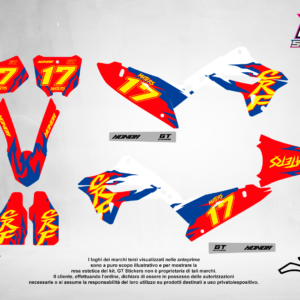 Kit Grafiche Personalizzate HONDA CR CRF 50 125 250 450 – Crimson – Crystal 0.4 mm