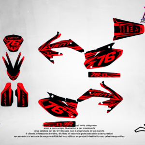 Kit Grafiche Personalizzate HONDA CR CRF 50 125 250 450 – Eclipse – Crystal 0.4 mm