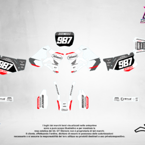 Kit Grafiche Personalizzate HONDA CR CRF 50 125 250 450 – Forge – Crystal 0.4 mm