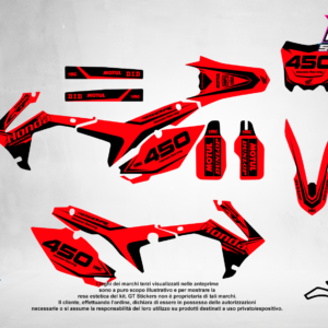Kit Grafiche Personalizzate HONDA CR CRF 50 125 250 450 – Ghost – Crystal 0.4 mm