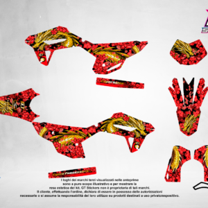 Kit Grafiche Personalizzate HONDA CR CRF 50 125 250 450 – Phoenix – Crystal 0.4 mm