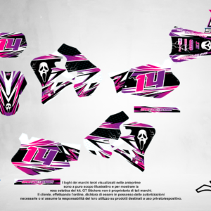 Kit Grafiche Personalizzate HONDA CR CRF 50 125 250 450 – Reaper – Crystal 0.4 mm