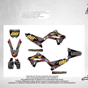 Kit Grafiche Personalizzate HONDA CR CRF 50 125 250 450 – Talon – Crystal 0.4 mm