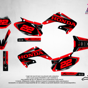 Kit Grafiche Personalizzate HONDA CR CRF 50 125 250 450 – Tornado – Crystal 0.4 mm