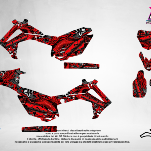 Kit Grafiche Personalizzate HONDA CR CRF 50 125 250 450 – Wolf – Crystal 0.4 mm