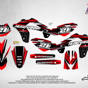 Kit Grafiche Personalizzate HUSQVARNA TC TE FC FE 50 65 85 125 250 450 – Apex – Crystal 0.4 mm