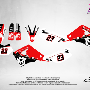 Kit Grafiche Personalizzate HUSQVARNA TC TE FC FE 50 65 85 125 250 450 – Apex – Crystal 0.4 mm