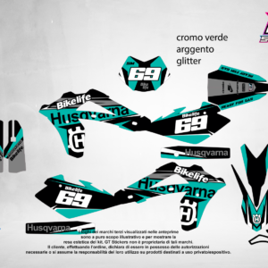 Kit Grafiche Personalizzate HUSQVARNA TC TE FC FE 50 65 85 125 250 450 – Bolt – Crystal 0.4 mm