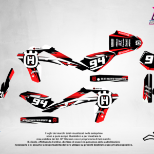 Kit Grafiche Personalizzate HUSQVARNA TC TE FC FE 50 65 85 125 250 450 – Cobra – Crystal 0.4 mm