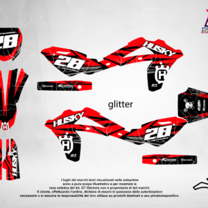 Kit Grafiche Personalizzate HUSQVARNA TC TE FC FE 50 65 85 125 250 450 – Cobra – Crystal 0.4 mm