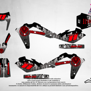Kit Grafiche Personalizzate HUSQVARNA TC TE FC FE 50 65 85 125 250 450 – Crimson – Crystal 0.4 mm