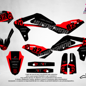 Kit Grafiche Personalizzate HUSQVARNA TC TE FC FE 50 65 85 125 250 450 – Drift – Crystal 0.4 mm