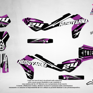 Kit Grafiche Personalizzate HUSQVARNA TC TE FC FE 50 65 85 125 250 450 – Dynamo – Crystal 0.4 mm