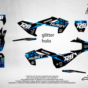 Kit Grafiche Personalizzate HUSQVARNA TC TE FC FE 50 65 85 125 250 450 – Eclipse – Crystal 0.4 mm