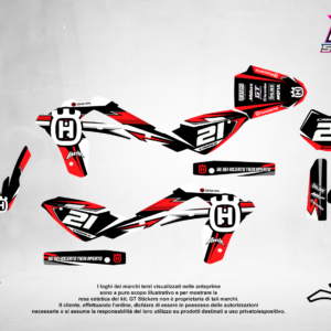 Kit Grafiche Personalizzate HUSQVARNA TC TE FC FE 50 65 85 125 250 450 – Forge – Crystal 0.4 mm