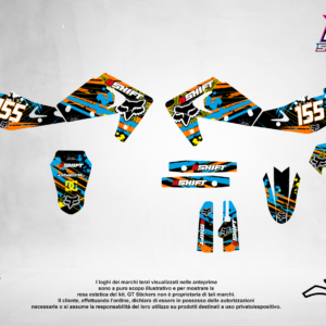 Kit Grafiche Personalizzate HUSQVARNA TC TE FC FE 50 65 85 125 250 450 – Fury – Crystal 0.4 mm
