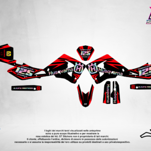 Kit Grafiche Personalizzate HUSQVARNA TC TE FC FE 50 65 85 125 250 450 – Fury – Crystal 0.4 mm