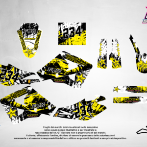 Kit Grafiche Personalizzate HUSQVARNA TC TE FC FE 50 65 85 125 250 450 – Hawk – Crystal 0.4 mm
