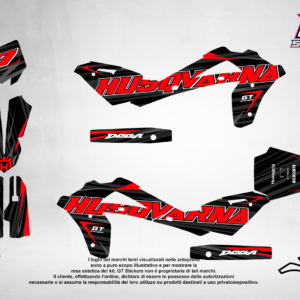 Kit Grafiche Personalizzate HUSQVARNA TC TE FC FE 50 65 85 125 250 450 – Inferno – Crystal 0.4 mm
