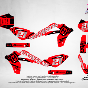 Kit Grafiche Personalizzate HUSQVARNA TC TE FC FE 50 65 85 125 250 450 – Nova – Crystal 0.4 mm