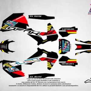 Kit Grafiche Personalizzate HUSQVARNA TC TE FC FE 50 65 85 125 250 450 – Pulse – Crystal 0.4 mm