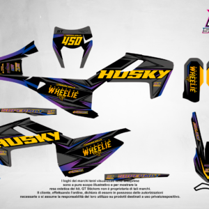 Kit Grafiche Personalizzate HUSQVARNA TC TE FC FE 50 65 85 125 250 450 – Razor – Crystal 0.4 mm