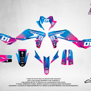 Kit Grafiche Personalizzate HUSQVARNA TC TE FC FE 50 65 85 125 250 450 – Razor – Crystal 0.4 mm
