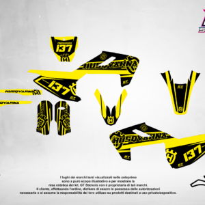 Kit Grafiche Personalizzate HUSQVARNA TC TE FC FE 50 65 85 125 250 450 – Razor – Crystal 0.4 mm