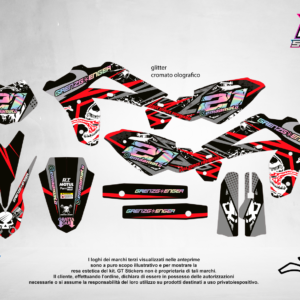 Kit Grafiche Personalizzate HUSQVARNA TC TE FC FE 50 65 85 125 250 450 – Riot – Crystal 0.4 mm
