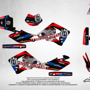 Kit Grafiche Personalizzate HUSQVARNA TC TE FC FE 50 65 85 125 250 450 – Riot – Crystal 0.4 mm
