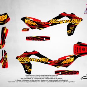 Kit Grafiche Personalizzate HUSQVARNA TC TE FC FE 50 65 85 125 250 450 – Storm – Crystal 0.4 mm