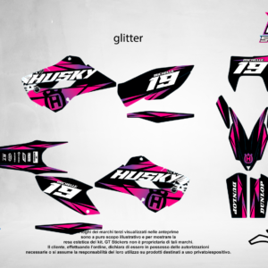 Kit Grafiche Personalizzate HUSQVARNA TC TE FC FE 50 65 85 125 250 450 – Surge – Crystal 0.4 mm