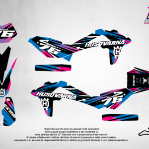 Kit Grafiche Personalizzate HUSQVARNA TC TE FC FE 50 65 85 125 250 450 – Thunder – Crystal 0.4 mm