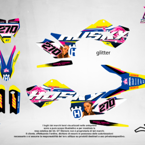 Kit Grafiche Personalizzate HUSQVARNA TC TE FC FE 50 65 85 125 250 450 – Thunder – Crystal 0.4 mm