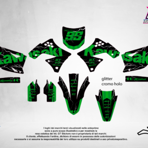 Kit Grafiche Personalizzate KAWASAKI KX KXF 65 85 125 250 450 – Dynamo – Crystal 0.4 mm