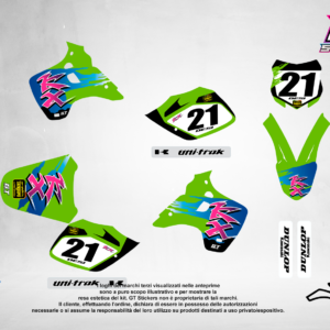 Kit Grafiche Personalizzate KAWASAKI KX KXF 65 85 125 250 450 – Forge – Crystal 0.4 mm