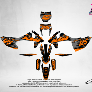 Kit Grafiche Personalizzate KTM SX SXF EXC 50 65 85 125 250 450 – Bolt – Crystal 0.4 mm