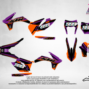 Kit Grafiche Personalizzate KTM SX SXF EXC 50 65 85 125 250 450 – Comet – Crystal 0.4 mm