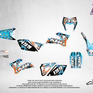 Kit Grafiche Personalizzate KTM SX SXF EXC 50 65 85 125 250 450 – Crimson – Crystal 0.4 mm