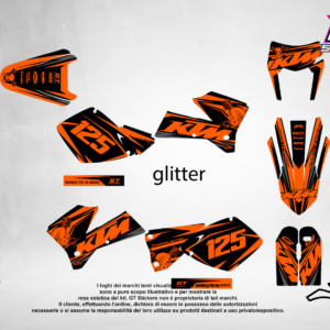Kit Grafiche Personalizzate KTM SX SXF EXC 50 65 85 125 250 450 – Drift – Crystal 0.4 mm
