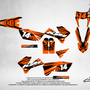 Kit Grafiche Personalizzate KTM SX SXF EXC 50 65 85 125 250 450 – Drift – Crystal 0.4 mm