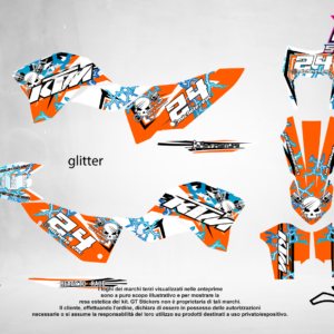 Kit Grafiche Personalizzate KTM SX SXF EXC 50 65 85 125 250 450 – Dynamo – Crystal 0.4 mm