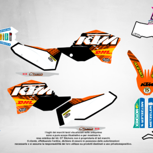 Kit Grafiche Personalizzate KTM SX SXF EXC 50 65 85 125 250 450 – Dynamo – Crystal 0.4 mm