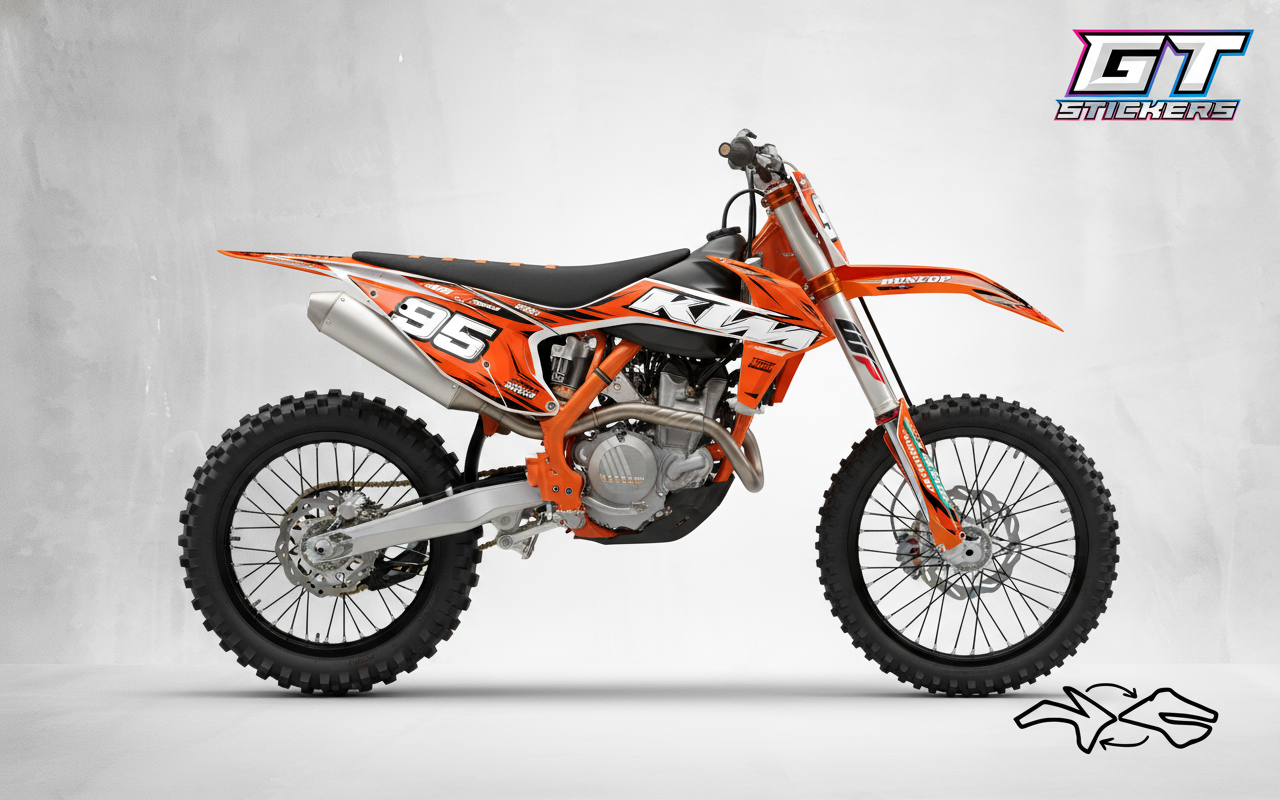 Kit Grafiche Personalizzate KTM SX SXF EXC 50 65 85 125 250 450 – Edge – Crystal 0.4 mm - immagine 2