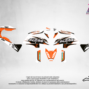 Kit Grafiche Personalizzate KTM SX SXF EXC 50 65 85 125 250 450 – Falcon – Crystal 0.4 mm