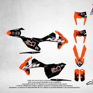 Kit Grafiche Personalizzate KTM SX SXF EXC 50 65 85 125 250 450 – Fury – Crystal 0.4 mm