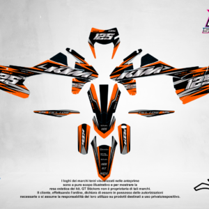 Kit Grafiche Personalizzate KTM SX SXF EXC 50 65 85 125 250 450 – Fury – Crystal 0.4 mm